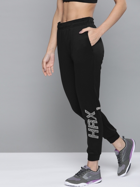 

HRX by Hrithik Roshan Women Jet Black Solid Regular Fit Rapid-Dry Running Track Pants