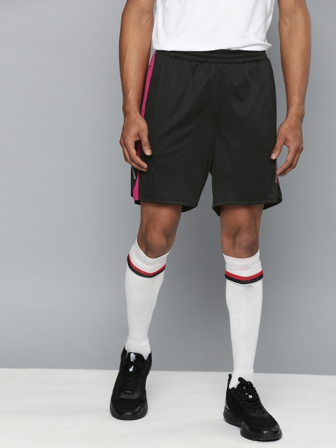 

HRX by Hrithik Roshan Men Black Solid Regular Fit Football Shorts