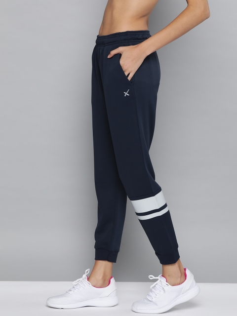 

HRX by Hrithik Roshan Women Medieval Blue Solid Regular Fit Rapid-Dry Training Joggers, Navy blue