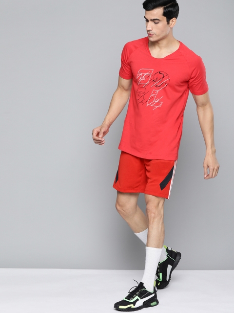 

HRX by Hrithik Roshan Men High Risk Red Solid Regular Fit Rapid-Dry Basketball Shorts