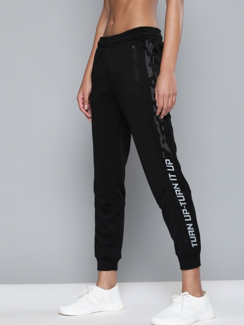 

HRX by Hrithik Roshan Women Jet Black Solid Regular Fit Rapid-Dry Training Joggers