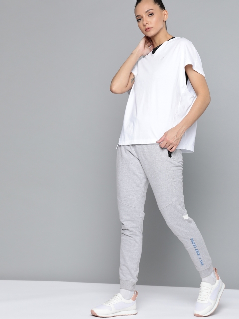 

HRX by Hrithik Roshan Women Light Grey Melange Solid Slim Fit Lifestyle Joggers