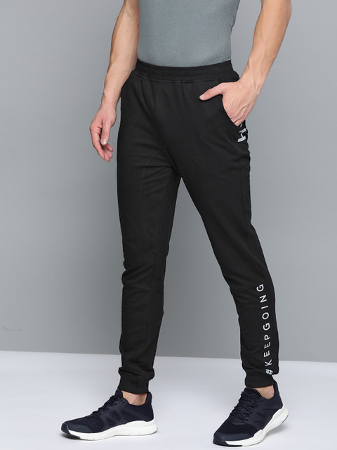 

HRX by Hrithik Roshan Men Black Solid Bio-Wash Antimicrobial Lifestyle Joggers