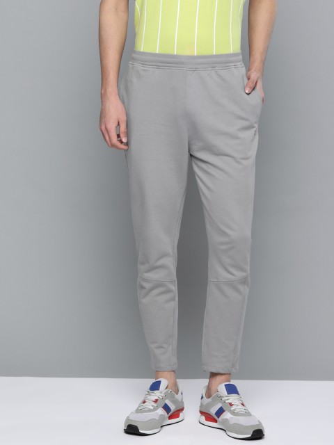 

HRX by Hrithik Roshan Men Grey Solid Bio-Wash Antimicrobial Lifestyle Track Pants