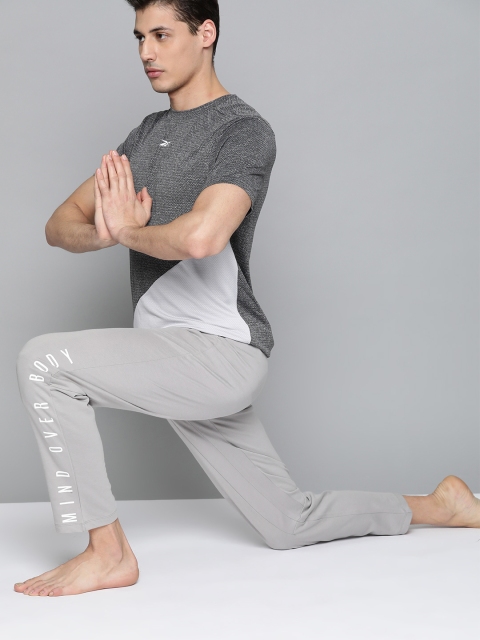 

HRX by Hrithik Roshan Men Grey Solid Organic Cotton Bio-Wash Yoga Track Pants