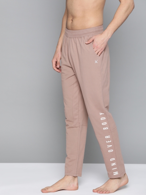 

HRX by Hrithik Roshan Men Mauve Solid Organic Cotton Bio-Wash Yoga Track Pants