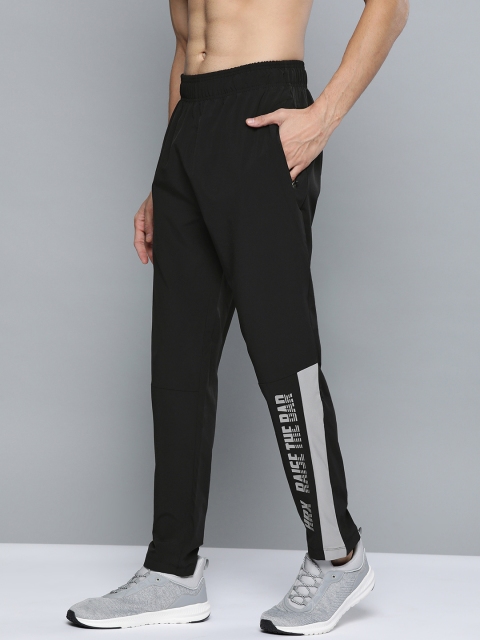 

HRX by Hrithik Roshan Men Jet Black Solid Regular Fit Rapid-Dry Training Track Pants