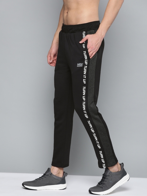 

HRX by Hrithik Roshan Men Jet Black Solid Slim Fit Rapid-Dry Running Track Pants