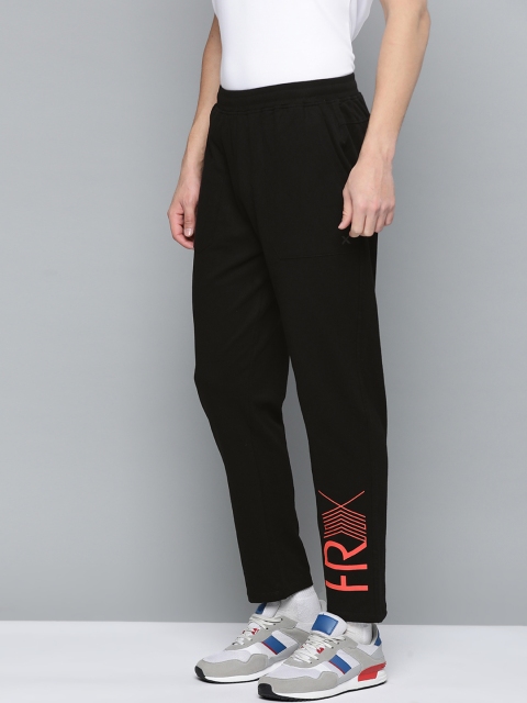 

HRX by Hrithik Roshan Men Jet Black Solid Bio-Wash Antimicrobial Lifestyle Track Pants