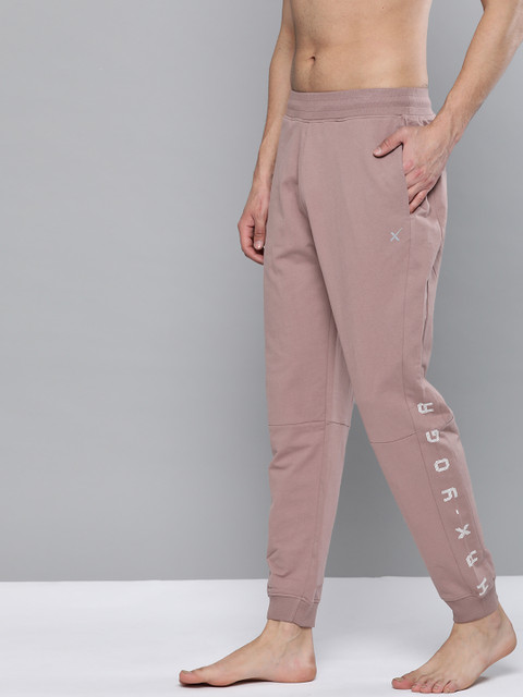 

HRX by Hrithik Roshan Men Mauve Solid Regular Fit Organic Cotton Bio-Wash Yoga Joggers