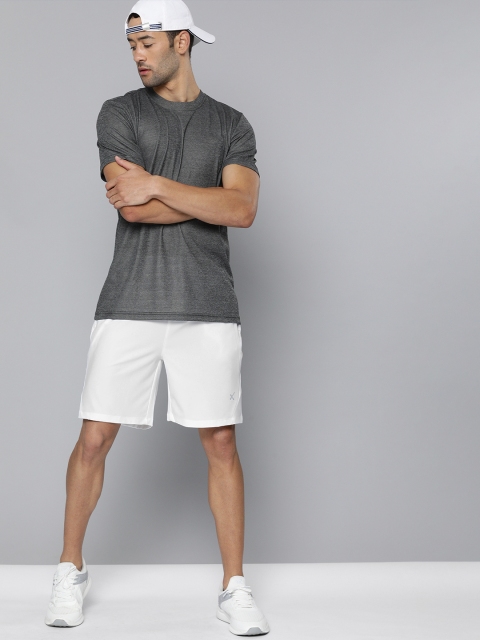 

HRX by Hrithik Roshan Men Optic White Solid Rapid-Dry Racket Shorts