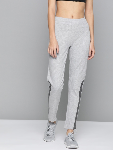 

HRX by Hrithik Roshan Women Grey Melange Solid Slim Fit Melange Lifestyle Track Pants
