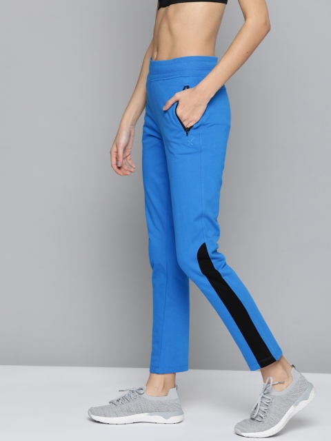 

HRX by Hrithik Roshan Women Blue Solid Bio-Wash Antimicrobial Lifestyle Track Pants