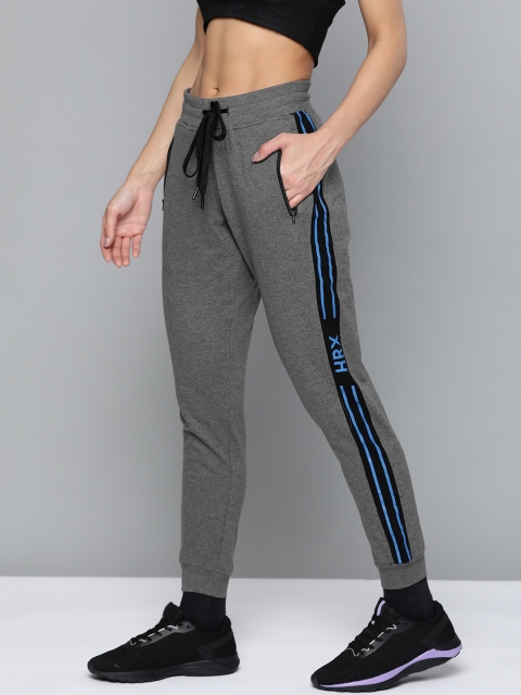 

HRX by Hrithik Roshan Women Anthra Melange Solid Slim Fit Lifestyle Joggers, Charcoal