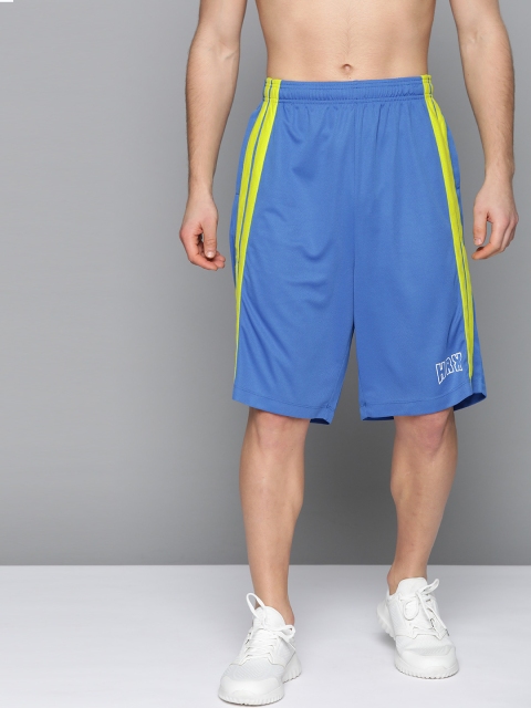 

HRX by Hrithik Roshan Men Strong Blue Solid Regular Fit Rapid-Dry Basketball Shorts