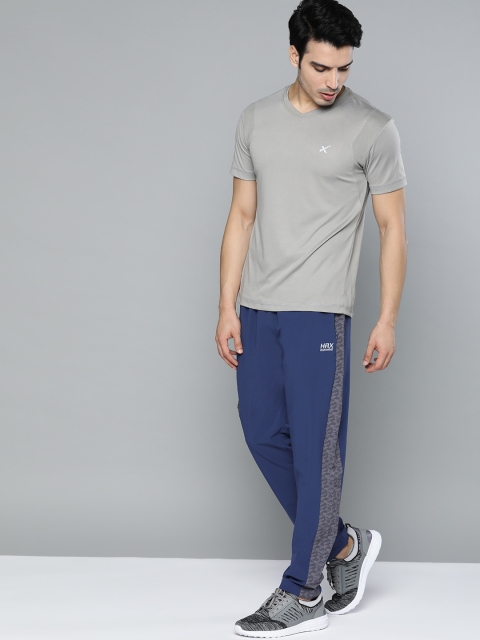 

HRX by Hrithik Roshan Men Medieval Blue Regular Fit Rapid-Dry Lycra Running Track Pants