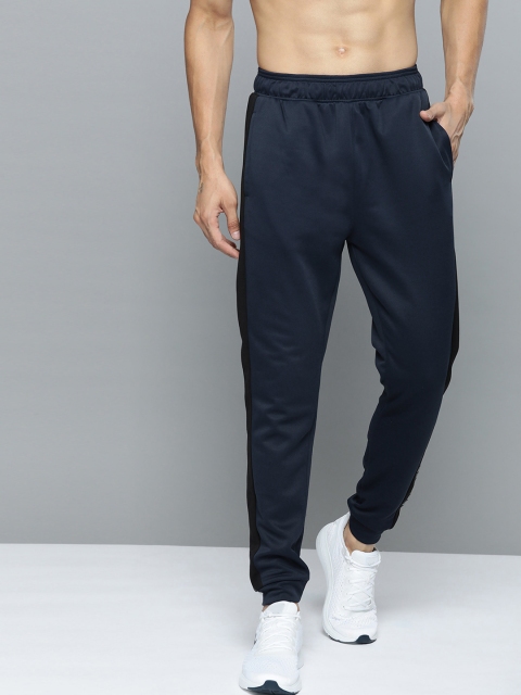 

HRX by Hrithik Roshan Men Medieval Blue Solid Regular Fit Rapid-Dry Training Joggers, Navy blue