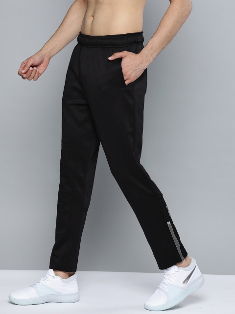 

HRX by Hrithik Roshan Men Jet Black Solid Regular Fit Rapid-Dry Training Track Pants