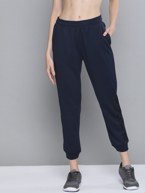 

HRX by Hrithik Roshan Women Medieval Blue Solid Regular Fit Rapid-Dry Training Track Pants, Navy blue
