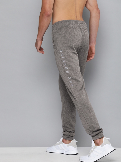 

HRX by Hrithik Roshan Men Grey Melange Solid Regular Fit Running Track Pants