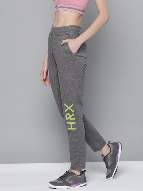 

HRX by Hrithik Roshan Women Anthra Melange Solid Slim Fit Melange Lifestyle Track Pants, Charcoal