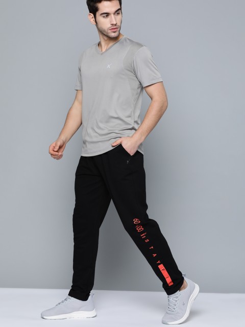 

HRX by Hrithik Roshan Men Jet Black Regular Bio-Wash Antimicrobial Lifestyle Track Pants