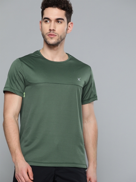 

HRX by Hrithik Roshan Men Jungle Green Solid Rapid-Dry Outdoor T-shirt, Olive