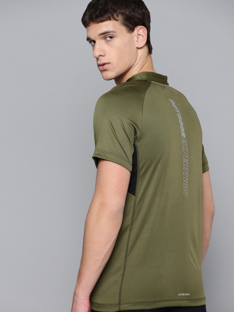 

HRX by Hrithik Roshan Men Winter Moss Solid Rapid-Dry Outdoor T-shirt, Olive