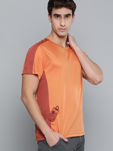

HRX by Hrithik Roshan Men Jaffa Orange Solid Rapid-Dry Outdoor T-shirt