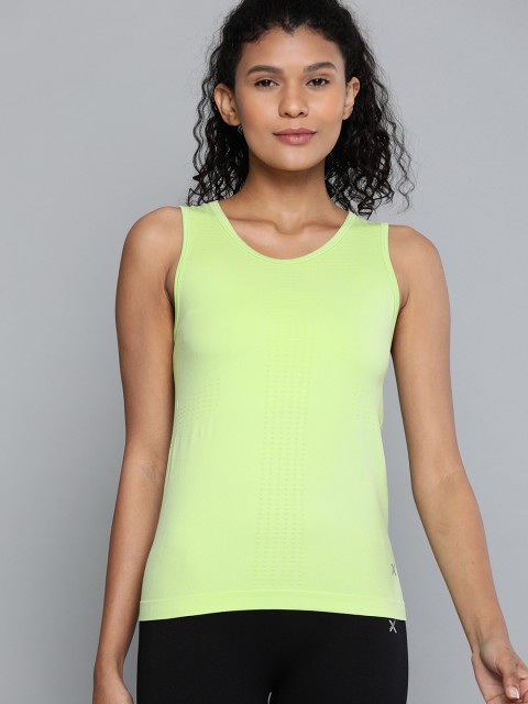 

HRX by Hrithik Roshan Women Green Rapid Dry Solid Running T-shirt