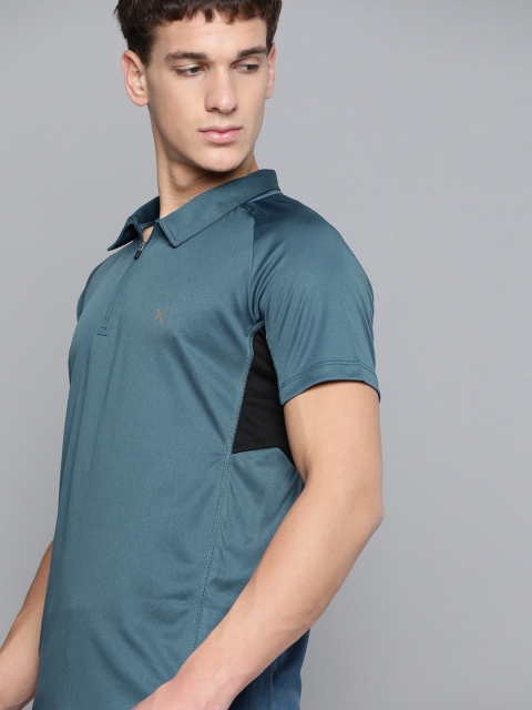 

HRX by Hrithik Roshan Men Real Teal Solid Rapid-Dry Outdoor T-shirt