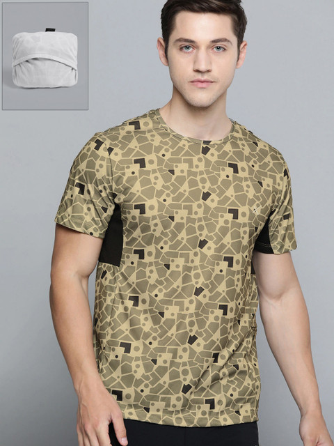

HRX by Hrithik Roshan Men Sponge Printed Rapid-Dry Outdoor T-shirt, Olive
