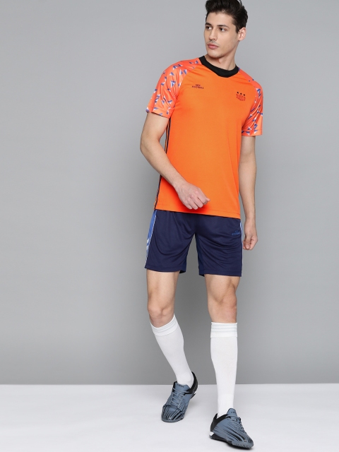 

HRX by Hrithik Roshan Men Oriole Solid Rapid-Dry Football T-shirt, Orange