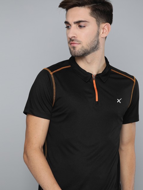 

HRX by Hrithik Roshan Men Jet Black Solid Rapid-Dry Outdoor T-shirt
