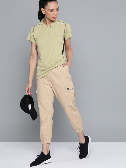 

HRX by Hrithik Roshan Women Sponge Solid Rapid-Dry Outdoor T-shirt, Green