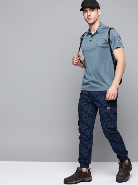

HRX by Hrithik Roshan Men Real Teal Solid Rapid-Dry Outdoor T-shirt