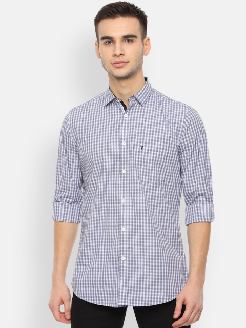 

Van Heusen Sport Men Blue & White Slim Fit Checked Casual Shirt