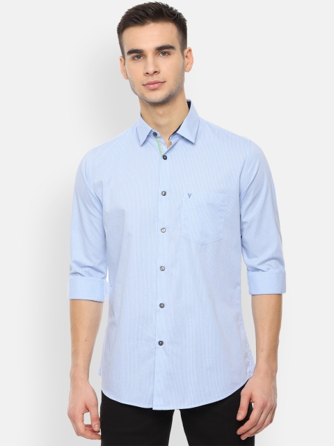

Van Heusen Sport Men Blue & White Slim Fit Micro Checked Casual Shirt