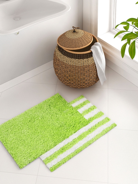 

SPACES Lime Green Set of 2 Rectangular Bath Rugs