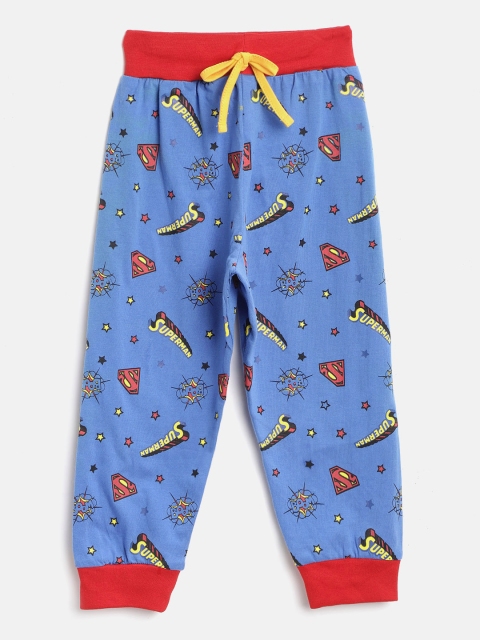 

Eteenz Boys Blue & Red Superman Print Joggers