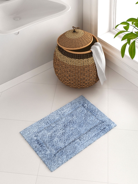 

SPACES Blue Hygro Cotton Rectangular Bath Rug