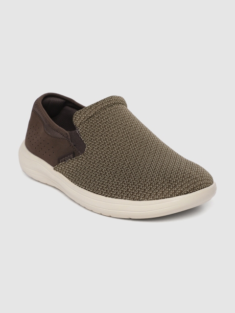 

Crocs Men Brown Solid Reviva Slip-On Sneakers