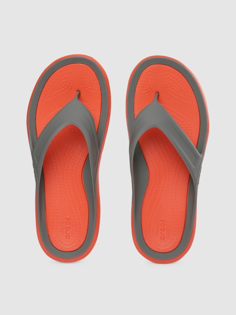 

Crocs Men Grey & Orange Swiftwater Wave Thong Flip-Flops