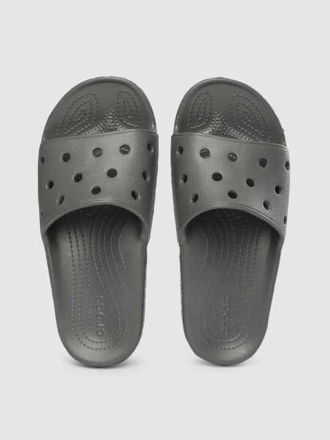

Crocs Unisex Grey Solid Classic Sliders