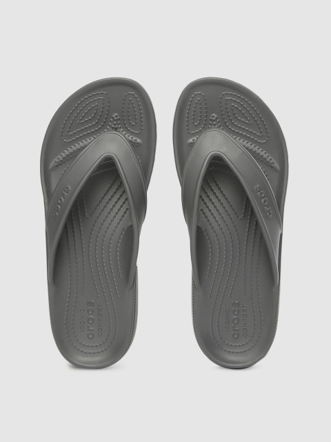 

Crocs Unisex Grey Solid Classic II Thong Flip-Flops