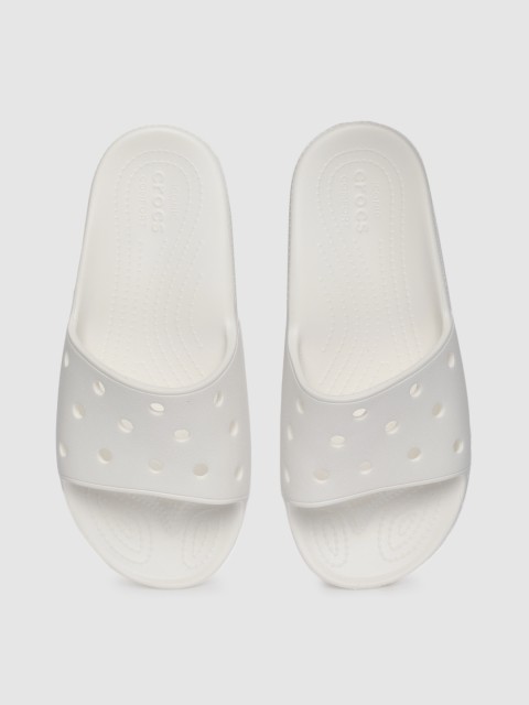 

Crocs Unisex White Classic Sliders