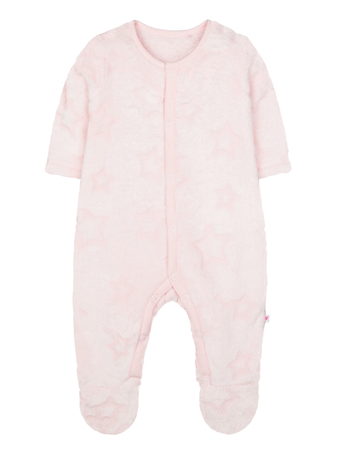 

mothercare Infant Girls Pink Self-Design Sleepsuit