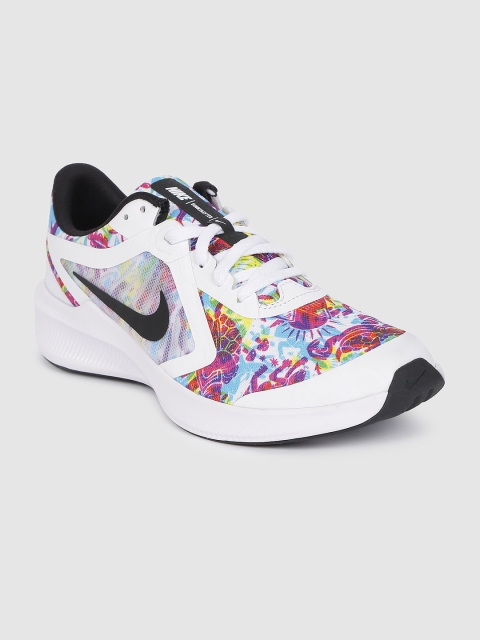 

Nike Girls White Downshifter 10 Fable Mesh Running Shoes