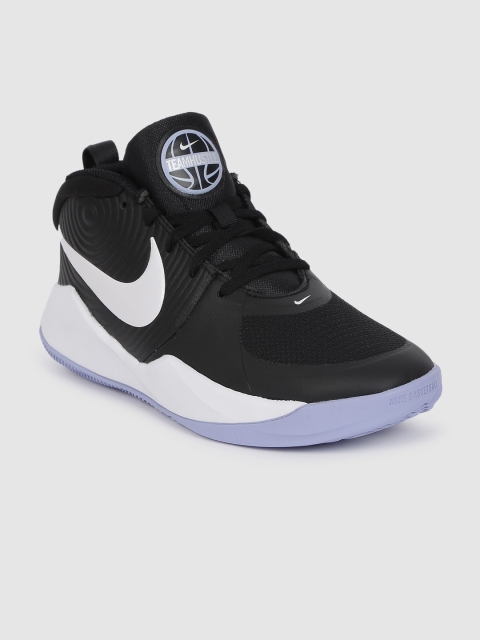 

Nike Unisex Kids Black Team Hustle D 9 Leather Basketball Shoes