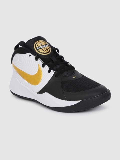 

Nike Unisex Kids Black Team Hustle D 9 Leather Basketball Shoes